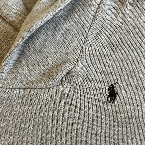 Ralph Lauren Shawl Collar Sweater Oatmeal - Picture 3 of 6